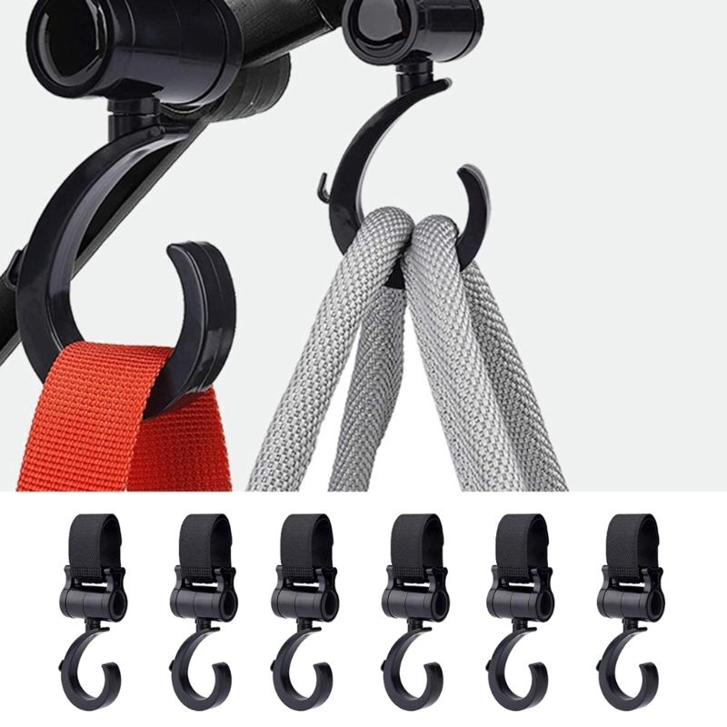 Baby Stroller Organizer Hooks Cartoon Bear Stroller Hooks Adjustable Bag Hanging Hook Sturdy Stroller Accessories