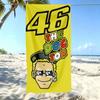 1 Stück V-Valentino R-Rossi 46 Motogp Strandtuch Mikrofaser Weich Schnelltrocknend Vr46 Racing Print Badetuch Für Fans Schwimmen Outdoor