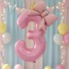 Bowknot Number Shape Balloon Reusable 40Inch Oversize Plastic Balloon For Birthday Wedding Anniversary Party Decoration