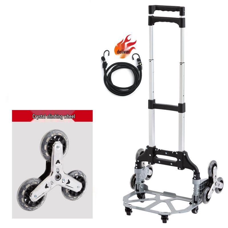 Six-Wheel Folding Stair-Climbing Hand Truck and Portable Cart