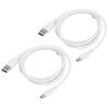 2pcs 1M Charging Data Cable USB Transmission Line Wear Resistant for Android Mobile Phone