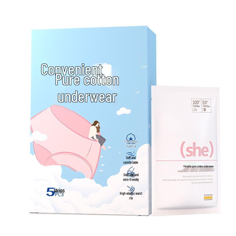 Supermarkt Herren- & Damen Einweg-Baumwollunterwäsche, einzeln verpackt, steril, Übergröße, reisefreundliche Slips.