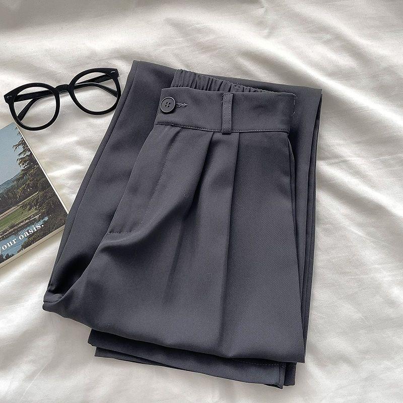 

Solid Color High-Waisted Slim-Leg Suit Pants - Summer 2026 Elegant Women s Clothing XL for 120-130 jin