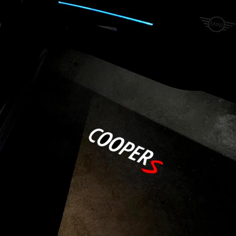 

2X LED Lights Car Door Projector Welcome Light Auto Accessories For Mini Cooper One S JCW R55 R56 R50 R53 R60 F55 F56 Countryman