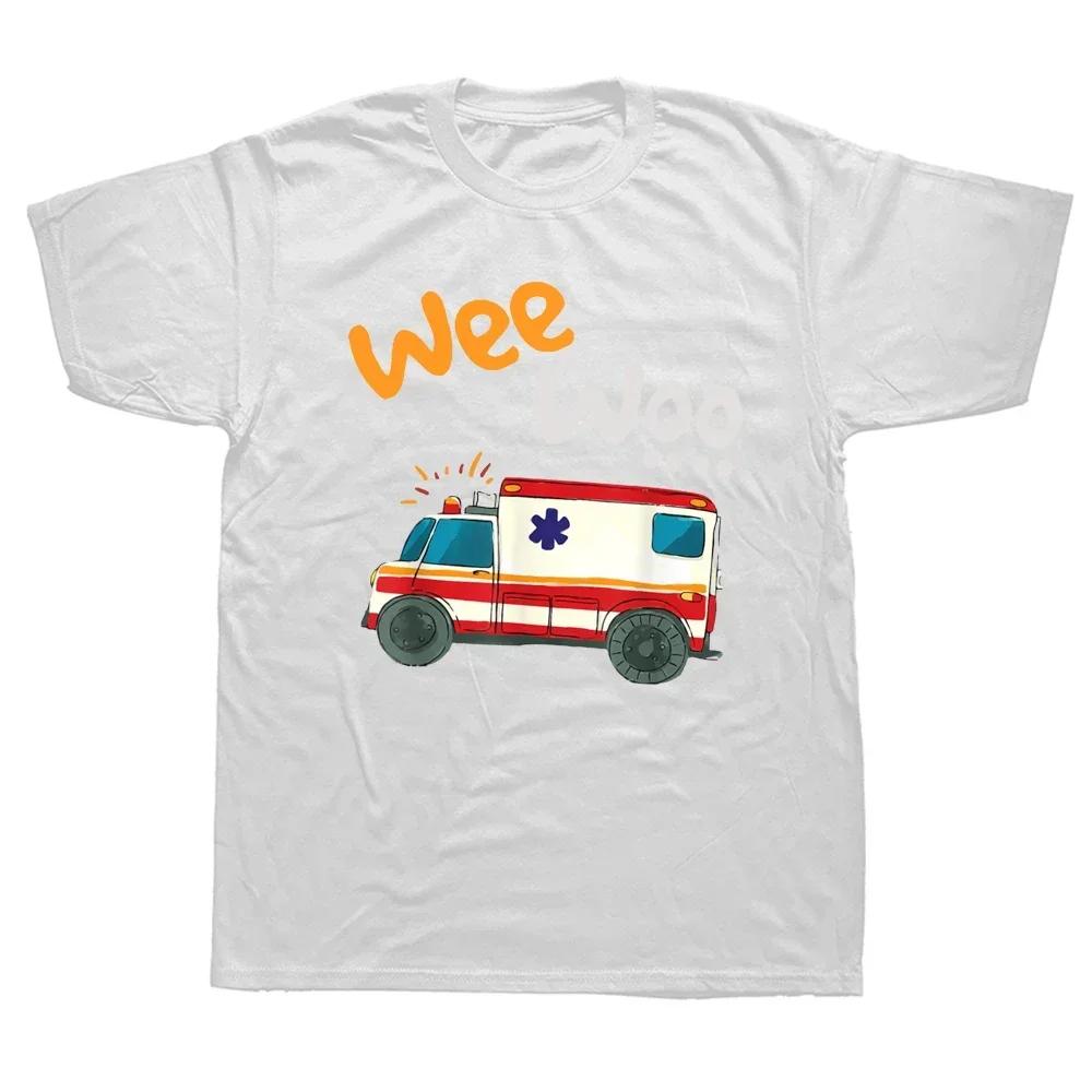 

Paramedic Wee Woo EMT Ambulance First Responders Medic T Shirts Funny Graphic Streetwear Short Sleeve Birthday T-shirt 4XL