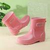 Fashion Exquisite Women's Shoes Four Seasons Women's Short Rain Shoes Kitchen Water Shoes Non-slip Mother Women's Rubber Shoes Foot Boots