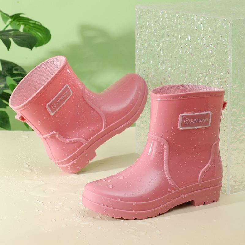 Fashion Exquisite Women's Shoes Four Seasons Women's Short Rain Shoes Kitchen Water Shoes Non-slip Mother Women's Rubber Shoes Foot Boots