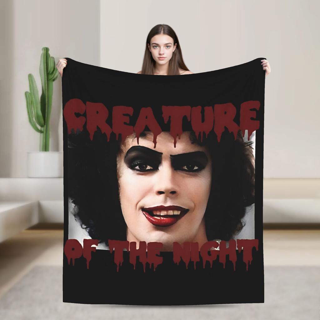 Frank N Furter Horror Movie Blanket The Rocky Horror Picture Show Flannel Warm Throw Blanket For Bedding Lounge Autumn/Winter