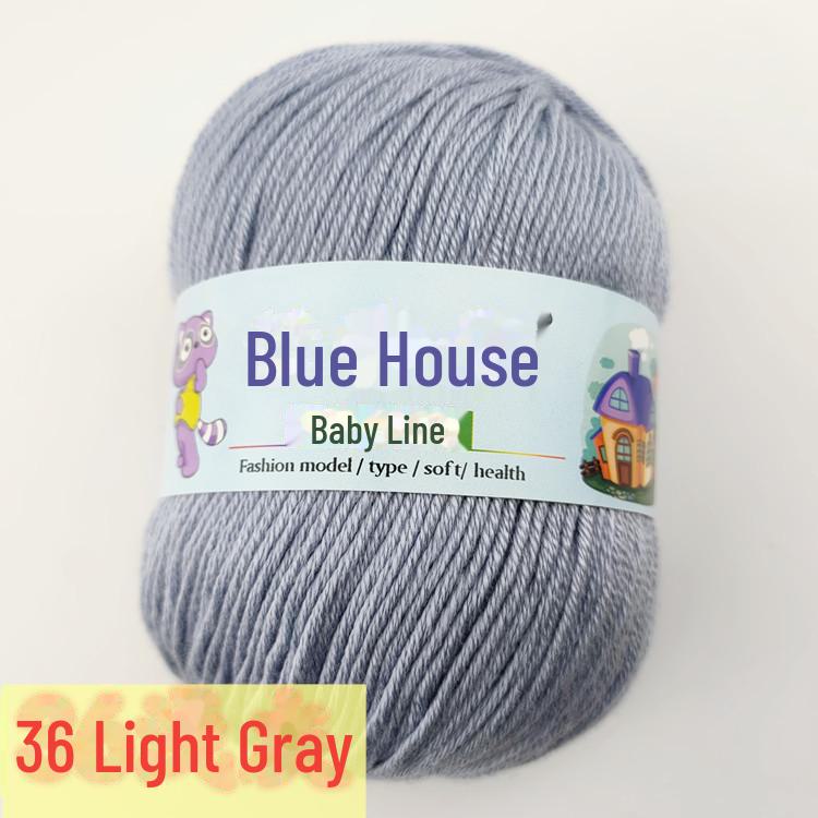 Blue Barbie Baby Yarn - 6-Strand, DIY Hand-Woven for Scarves and Slippers, Fine Hook