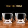 Premium Thick Glass Thumb Ring Tea Tasting Cup