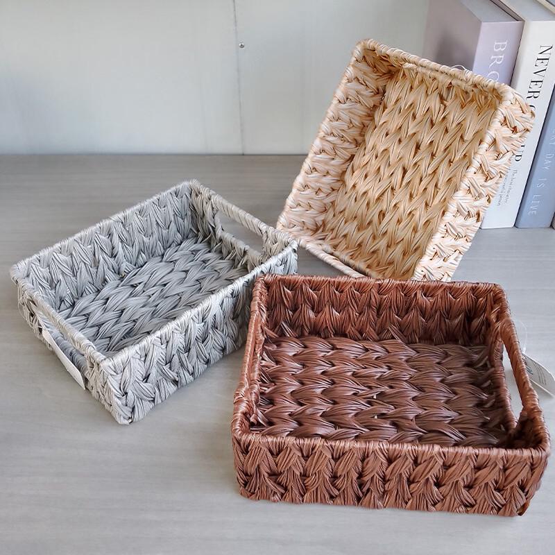 Nordischer handgeflochtener Imitationsrattan Aufbewahrungskorb