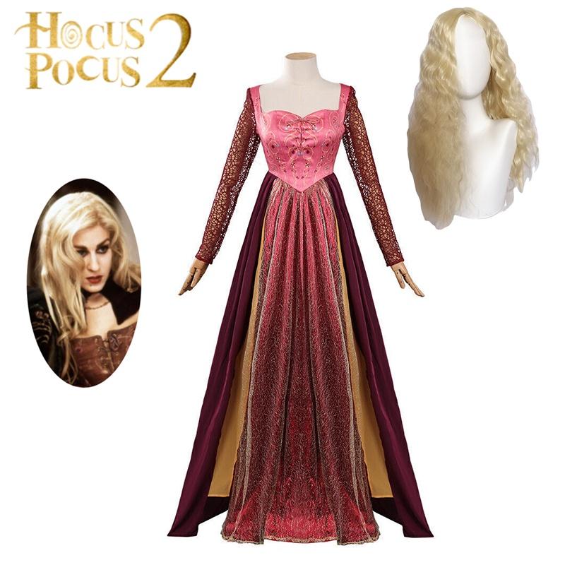 Pocus Sarah Hocus Sanderson Cosplay Costume Wig Winifred Mary Halloween Carnival