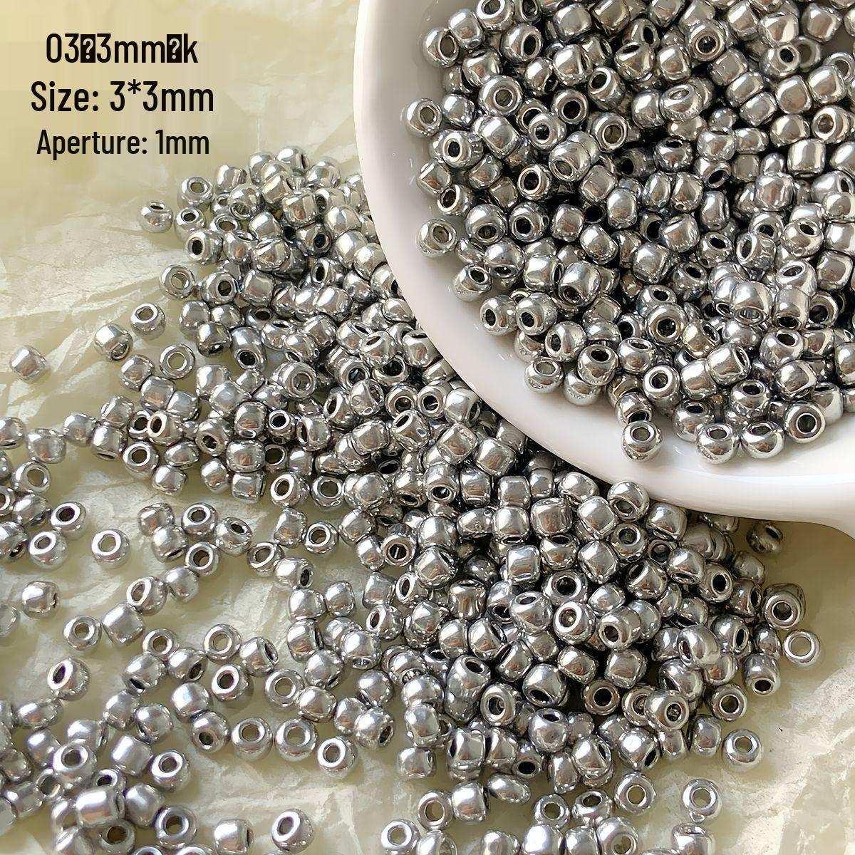 

Премиальные 3-миллиметровые гальванизированные золотые и серебряные бисеры для изготовления украшений своими руками