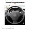 Hand-Braids Car Steering Wheel Cover Microfiber Leather Trim For BMW 3 Series E90 Sedan E91 Touring 2005-2011 X1 E84 2010-2013
