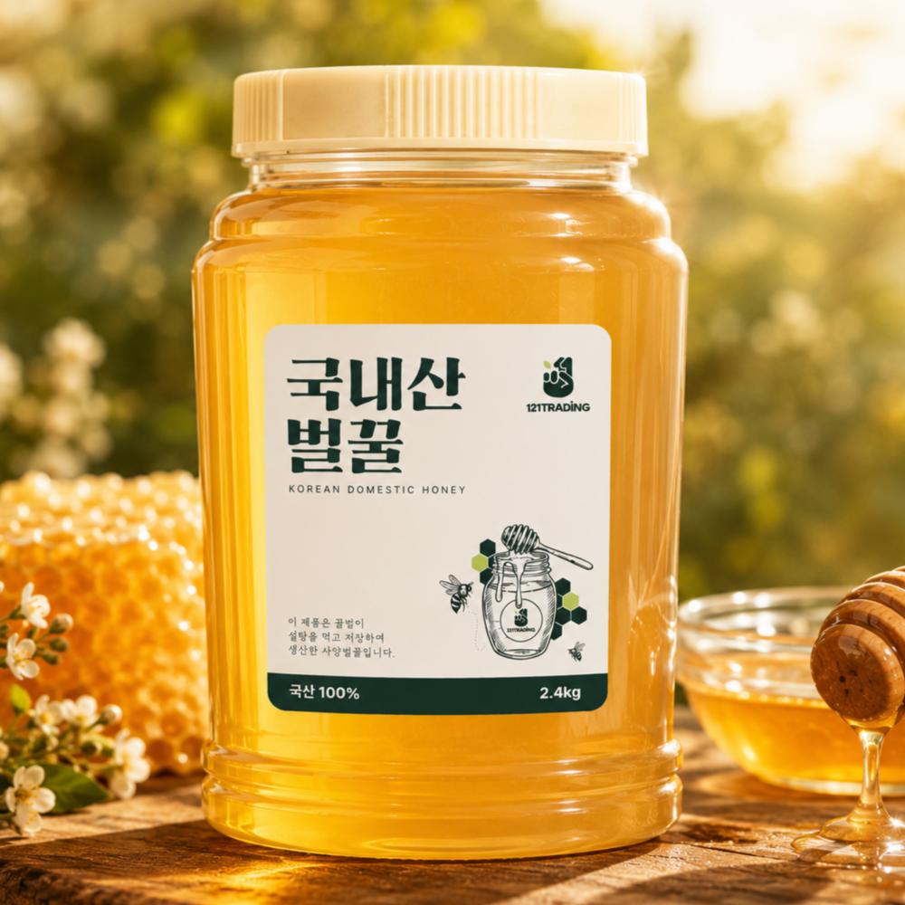 100% Domestic Sugar-fed Honey 1 pcs 2.4kg