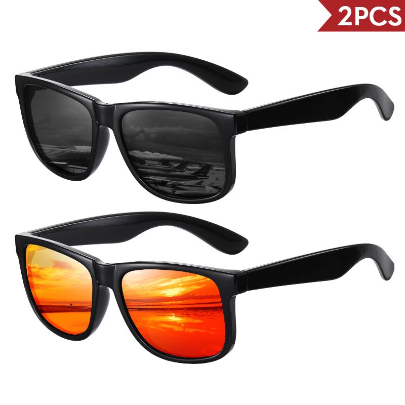 

2/3 шт. Новые модные цветные повседневные поляризованные солнцезащитные очки унисекс, подходящие для вождения, очередей, отпуска, реквизита для стрельбы UV400