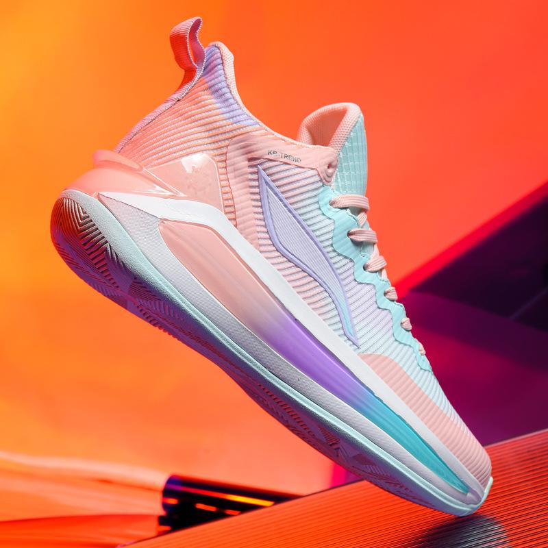 

Summer mesh breathable actual combat basketball shoes men s and women s shock-absorbing lightweight shoes non-slip wear-resistant high-top combat boot 36