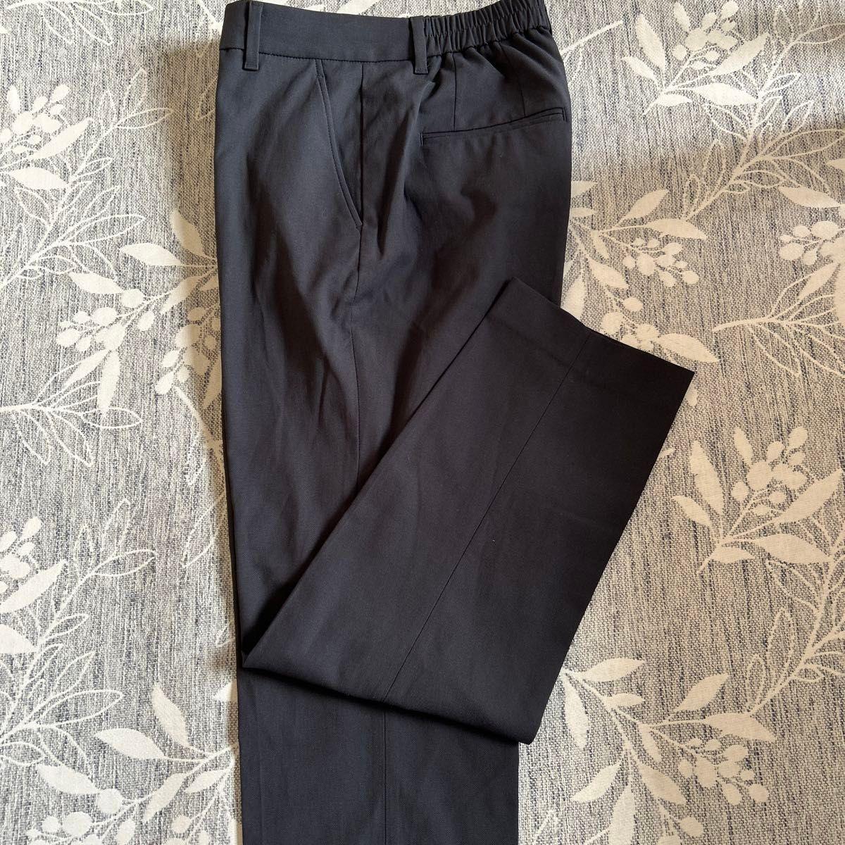 PLST Linen Blend Stick Pants Navy Size M 1206010