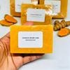 1pc 100g Turmeric Lemon Kojic Acid Handmade Soap, Natural Cleansing Soap Bar For Face And Body, Rich