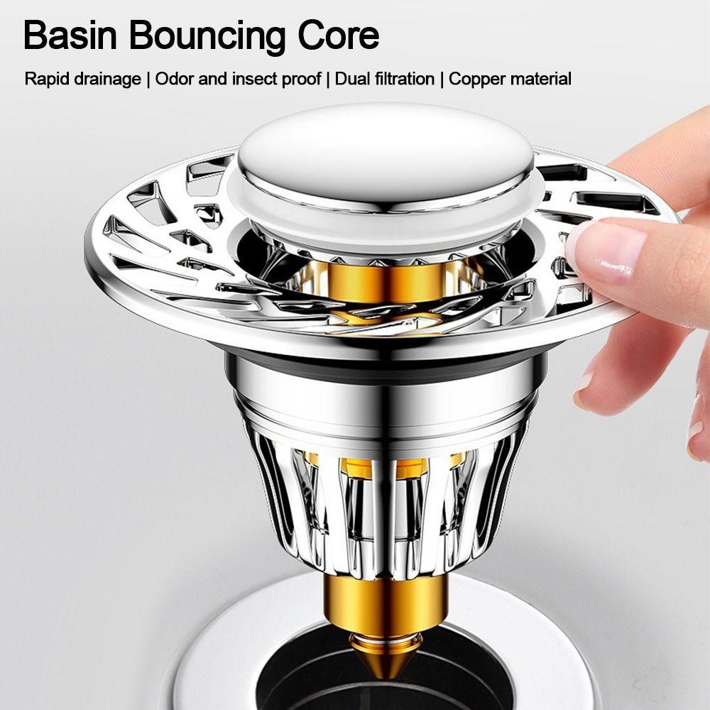 Copper Core Floor Drain Filter Mesh Anti-clog Sink Strainer  Bathroom Accessory