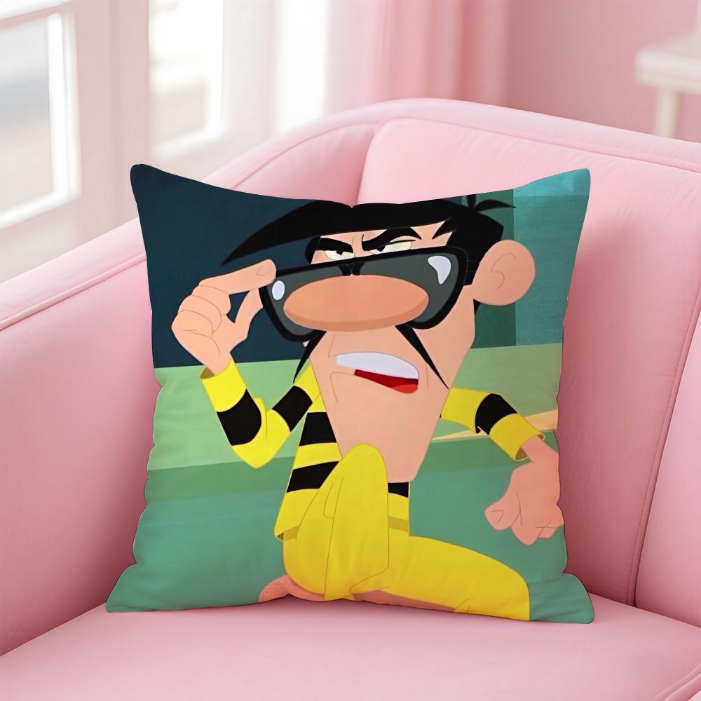 Classic Anime The DDaltons Cushion Cover Pillowcase Short Plush Invisible zipper Room Sofa Cushion Cover