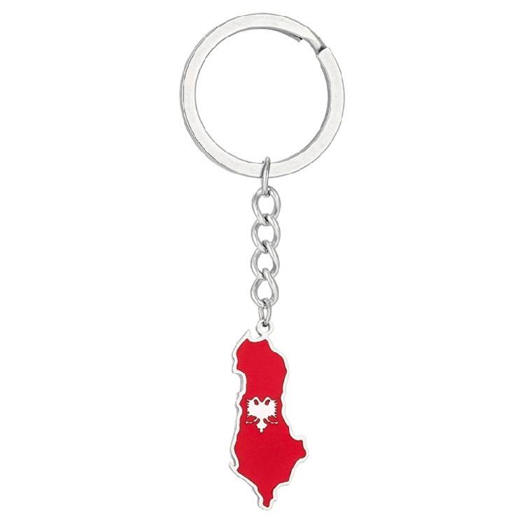 Versatile Keychain Albania Eagle Map Flag Key Chain Ethnic Style Keyrings Decor