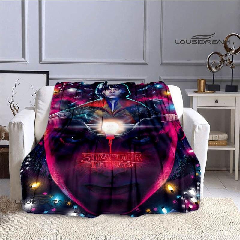 Stranger Things Klassieke Print Deken Dunne Deken Flanel Zacht en Comfortabel Huis Reisdeken Verjaardagscadeau Beddeken