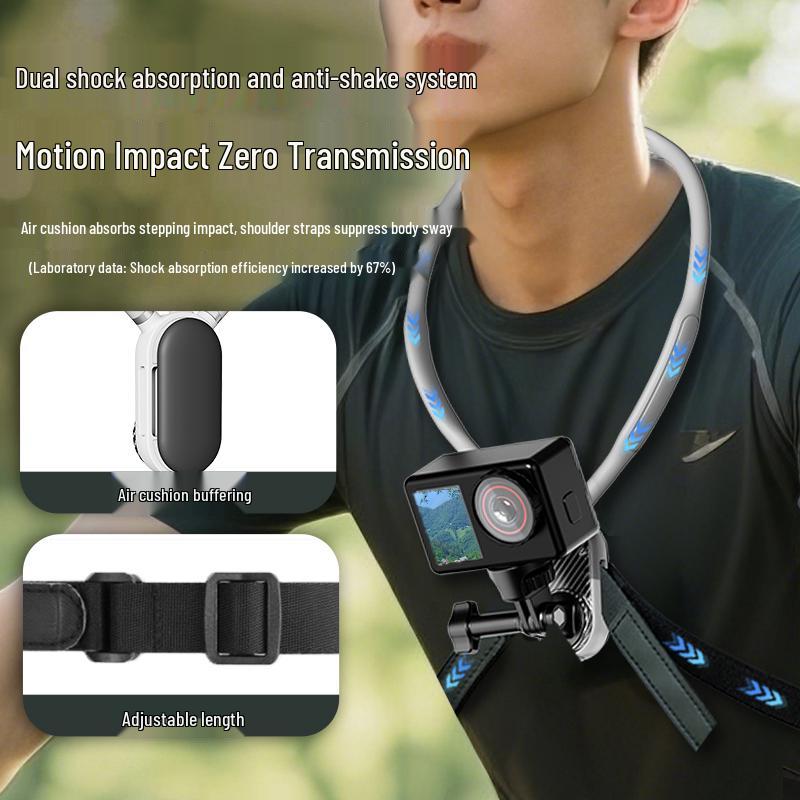 Magnetic Phone Neck Holder for Live Streaming: Shockproof, Anti-shake, Chest Mount for Cycling, First-Person View Shooting