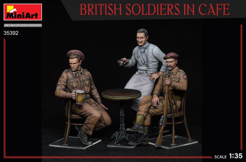 Miniart 1/35 Scale British Soldier In a Cafe (3 Figures) Plastic Model Kit MA35392