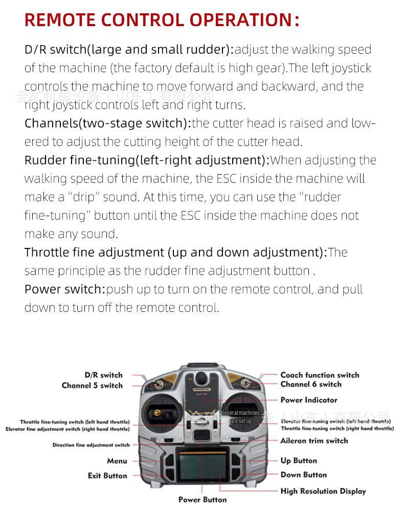 HT550 Korea Export: Four-Stroke Oil-Electric Hybrid Smart Remote-Control Lawn Mower