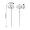 Trendy Style Charm Metal Earrings Elegant Flower Drooping Earring  Special Events