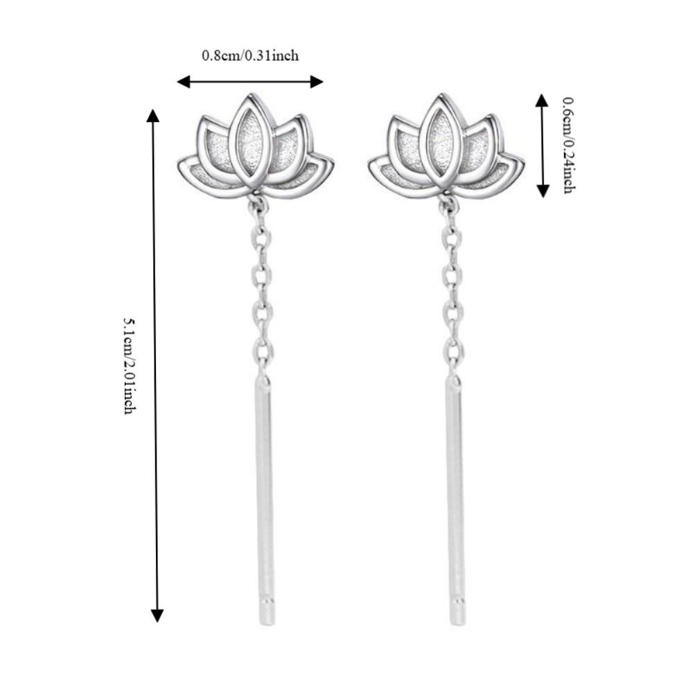 Trendy Style Charm Metal Earrings Elegant Flower Drooping Earring  Special Events