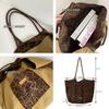 Leopard Print Suede Double-sided Shoulder Bags for Women Versatile Large Capacity Ladeis Tote Autumn Vintage Female Handbags