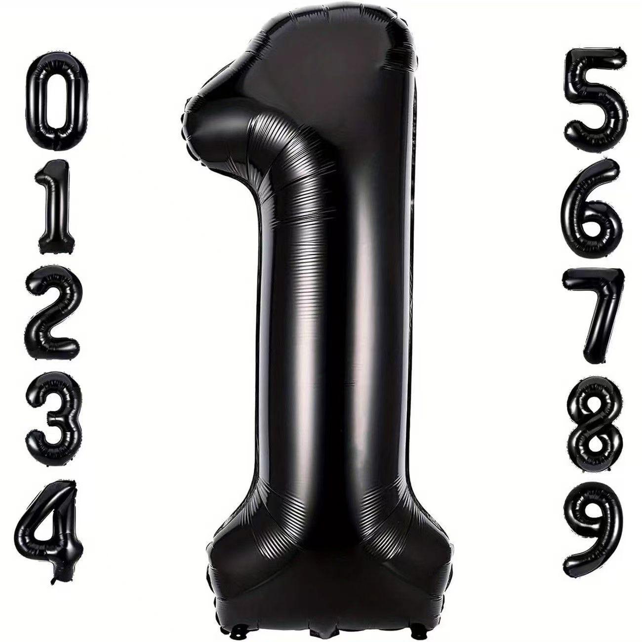

32-inch Black Aluminum Foil Balloons for Birthday Party Decorations