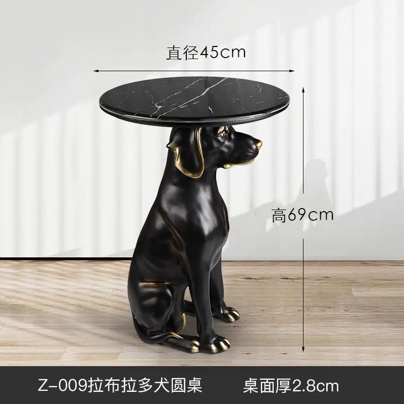 Side Table, Corner Table Supercrystalline Desktop Animal Series Dog Shaped Coffee Table Home Decor