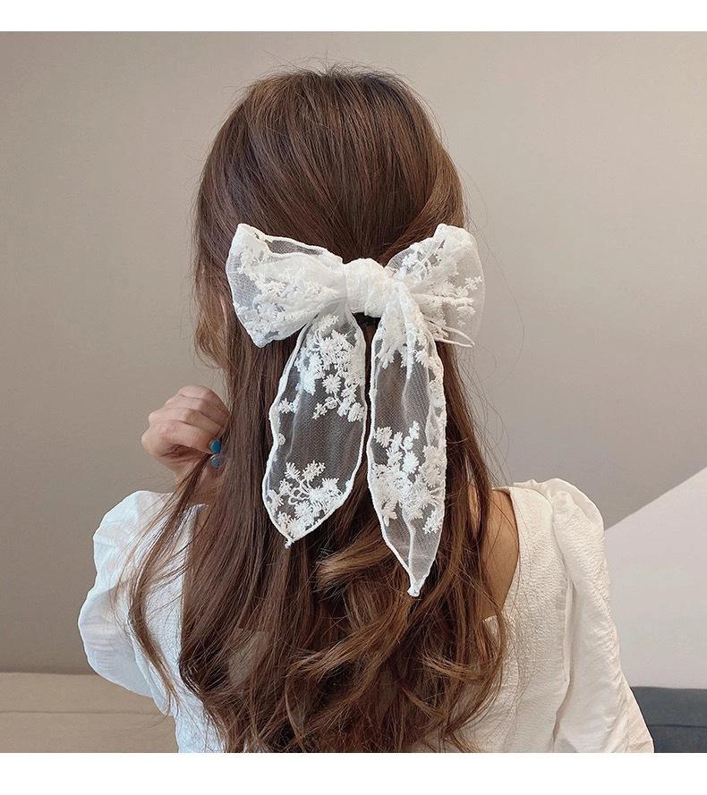 Lace Pearl Bow Bachelorette Party Hair Clips Bridal Shower Hair Hen Wedding Bridesmaid Favors Supplies Photo Props