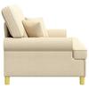 XXL Armchair with Cushions Cream Fabric