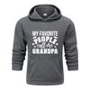 Autumn and Winter My Favorite People Grandpa Printed Hoodie for Men and Women