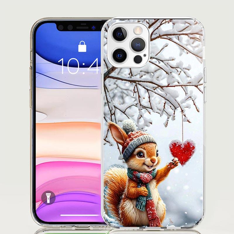 Animal Squirrel Phone Case for Apple iPhone 17 Air 16 15 Plus 14 + 13 Mini 12 11 Pro Max 7 8 SE 16Max Soft Shell Cover Coque 17