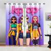 2 buc. Perdele Kpop Girls Drăguțe Grup Idol Anime Perdele Blackout Purple Web Gradient Print Perdele Fereastră pentru Decor Cameră Adolescenți
