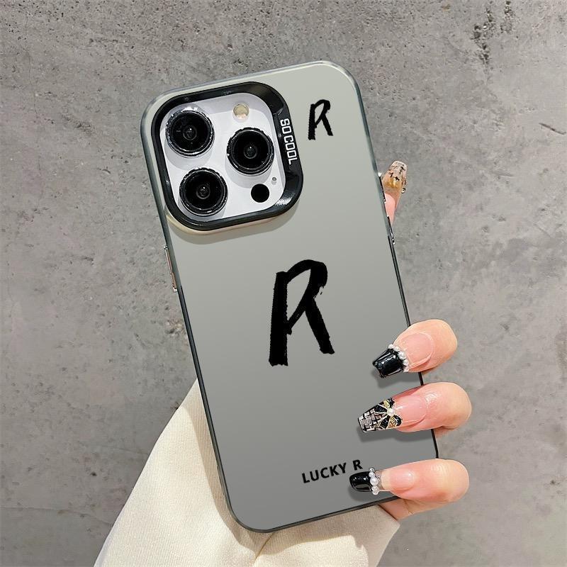Simple lucky letter couple mobile phone case Apple 15Pro mobile phone case 14ProMax/13/12/11 personality 8