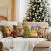 45X45Cm Christmas Theme Pillowcase Bedroom Sofa Cushion Cover 100% Polyester Living Room Cushion Pillowcase Home Decor