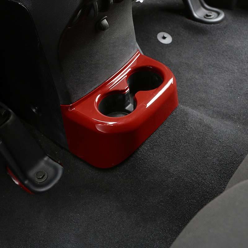 ABS Rear Cup Holder Decoration Protective Cover Sticker Fit For Jeep Wrangler JK 2011-2017 Interior Accessories