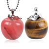 Unique Natural Stone Necklace Adjustable Chain Necklace Apples Pendant Necklace Stone Texture for Stylish Women Present