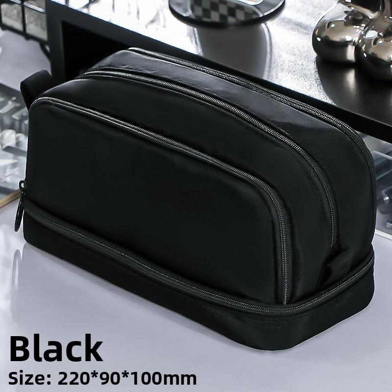 Minimalist Double Layer Fabric Pen Case With Large Capacity For Students And Office Use