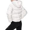 SAUCONY Solid Color Hooded Woven Jacket Down Coat Women Outerwear Pearl-White SC1230098A-WT02