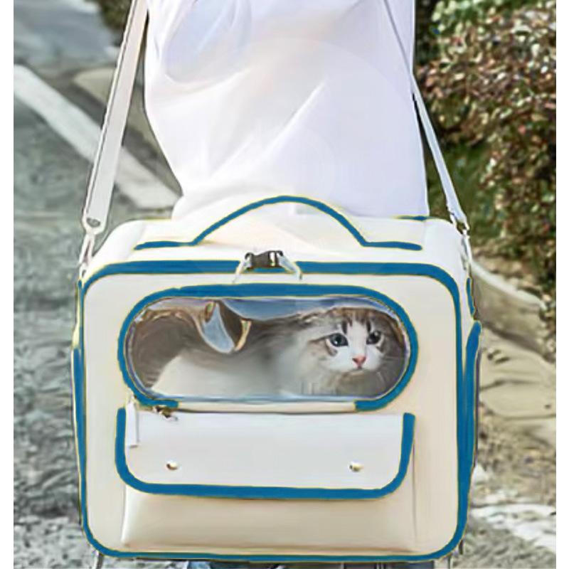 Large Capacity Pet Carrier Trolley Backpack: Portable Space Capsule for Cats & Dogs