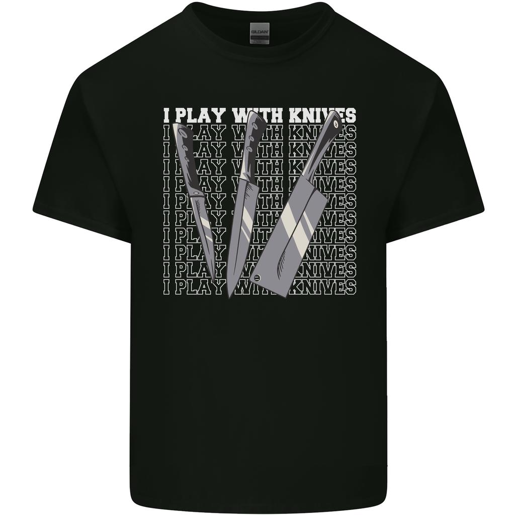Chef I Play With Knives Unisexs Light Cotton TShirt
