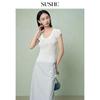 Shuxi Yunyou Women's Ribbed Polo Knit Short Sleeve Top