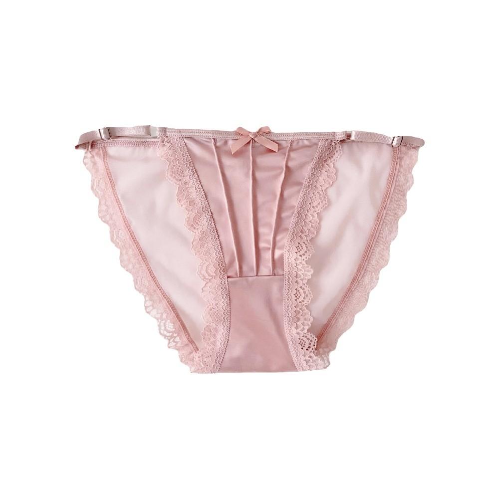 Low Waist Underwear for Women Bow Lace Thin Underwear Breathable Mesh Briefs  Girl